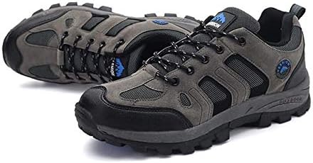 Sylvialuca YG46170 Breathable Flat Heel Outdoor Climbing Shoes Outdoor Sports Camping Walking Hiking Trekking Running Sneakers for Men - Gray 41