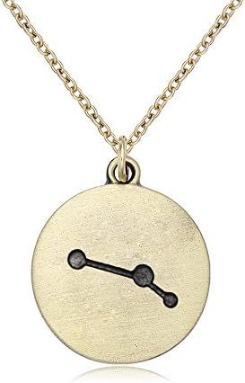 CHUANGYUN 12 Constellations Antique Bronze Brushed-Finish Style Modern Stylish Pendant Necklace18' (Aries)