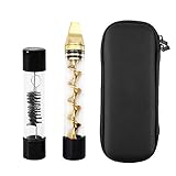 Premium Glass Tool Set for Dry Herb Leaves with Drawstring Bag (Gold)