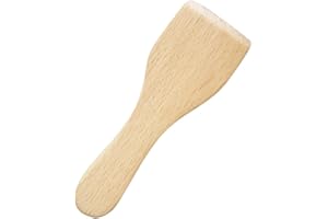 Beavorty 4pcs Small Beech Wood Spatulas Set Non-Stick Butter Scraper Heat Resistant Wooden Cooking Utensils