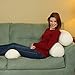 Squishy Deluxe Microbead Body Pillow with Silky Smooth Removable Cover by Extremely Huggable & Hypoallergenic, Doubles as a Pregnancy & Nursing Pillow; 47