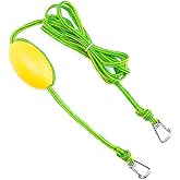 Marine-Grade Heavy Duty Float Rope - High Visibility Rope with 316 Stainless Steel Hooks for Kayak Tow Line, Anchor Marker Buoy, Drift Sock Harness, Jet-Ski &amp; PWC Boat Accessories
