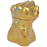 Marvel Avengers Infinity Gauntlet Cookie Jar - Gold with Infinity Stone Accents - Ceramic - 9 In Tall