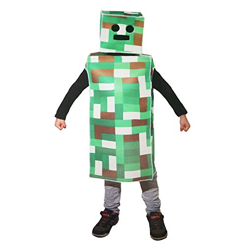 Green Pixel Robot Monster Child Costume (Large 10-14)