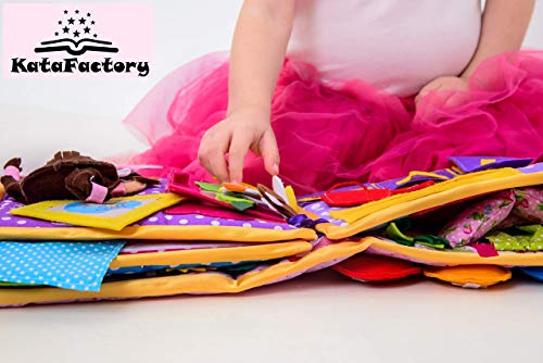 image for KataFactory Dollhouse with dress up doll - Quiet book for preschool gi