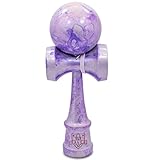 Kaleb USA Full Silver & Purple Metallic Kendama And Extra String