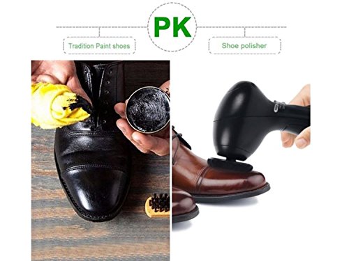 Handheld Electric Shoe Polisher Shoes Scrubber Portable Shoe Cleaning Brush Kit for Leather Shoes with 4 Interchangeable Heads by ShopIdea