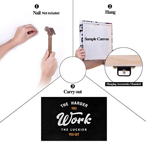 Entrepreneur-Inspirational-Canvas-Print-Wall-Art-Modern-The-Harder-You-Work-The-Lucker-You-Get-Picture-Prints-on-Motivational-Quote-Posters-Easy-to-Hang-for-Office-Home-Decor-12Hx18W