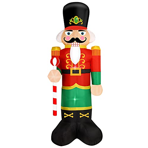 FARONZE Christmas Inflatable Nutcracker Giant Lighted Interior