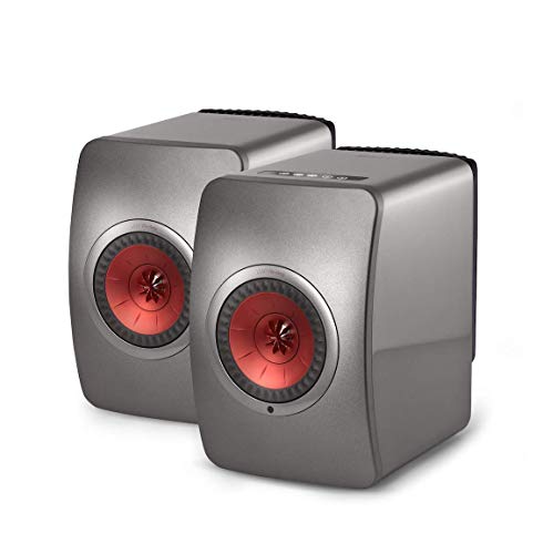 KEF LS50 Wireless – Enceinte sans Fil – Titane | Enceintes Actives | HiFi | Airplay 2 Enceintes | Spotify Connect, Tidal | LS50 système de Musique Active et système stéréo