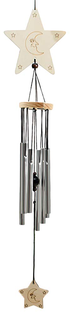 ZoneYan Wind Chimes for Garden, Wooden Wind Chimes, Outdoor Wind Chimes, Wind Chimes Indoor Small, Hanging Wind Chimes with 8 Aluminum Alloy Tubes, Student Souvenirs, Creative Gifts, Blessings (Star)