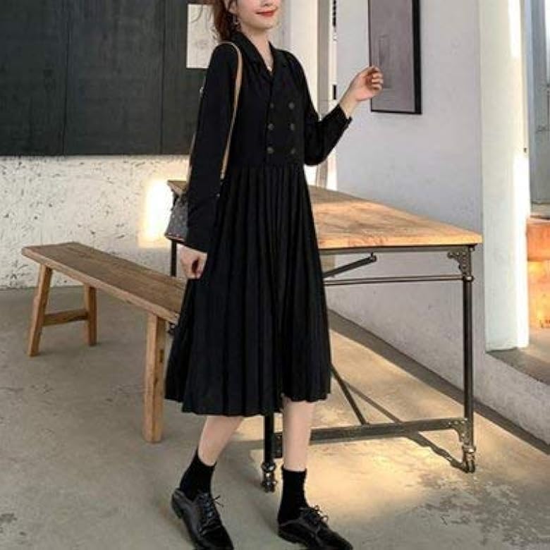 Amazon Co Jp ワンピース チュニック レディースワンピース ひざ丈下ワンピース プリーツスカート ロング丈 無地 フレアワンピース ゆったり着心地 Aライン M 並行輸入品 Clothing Accessories
