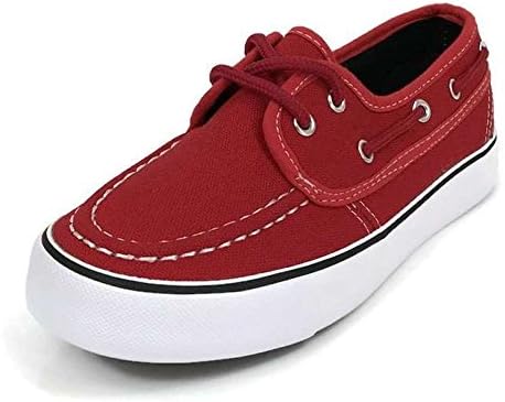 DN Collection Boys Kids Classic Boat Canvas Slip-On Loafers