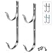 GrayBunny GB-6815 Swimming Pool Aluminum Pole Hanger Set, Nickel Gray, for Telescoping Poles, Leaf Rakes, Skimmers, Nets, Brushes, Vacuum Hoses and More! primary