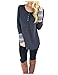 AuntTaylor Womens Crewneck Bohemian Contrast Color Long Sleeve Tunic Shirts