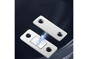 2 Pack Alloy Magnetic Door Catches Latch- Invisible Strong Adhesion, Drill-Free Mount, Seamless Release - Ideal for Cabinets,