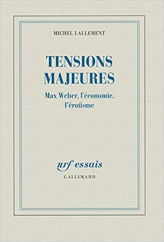 Amazon Fr Tensions Majeures Max Weber L Economie L Erotisme Lallement Michel Livres