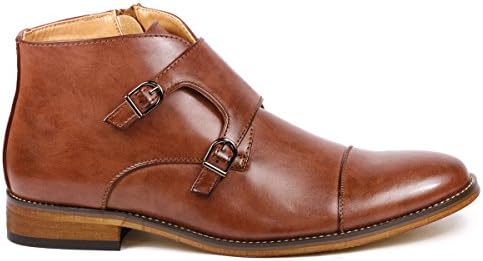 UV SIGNATURE UV204 Men's Cap Toe Double Monk Strap Formal Dress Casual Ankle Boots