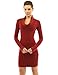 PattyBoutik Women's Cowl Neck Long Sleeve Knit Dress