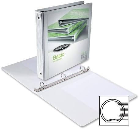 Wholesale CASE of 25 - Acco/Wilson Jones Round Ring View Binders-Round Ring View Binder, 1" Capacity, 8-1/2"x5-1/2", White