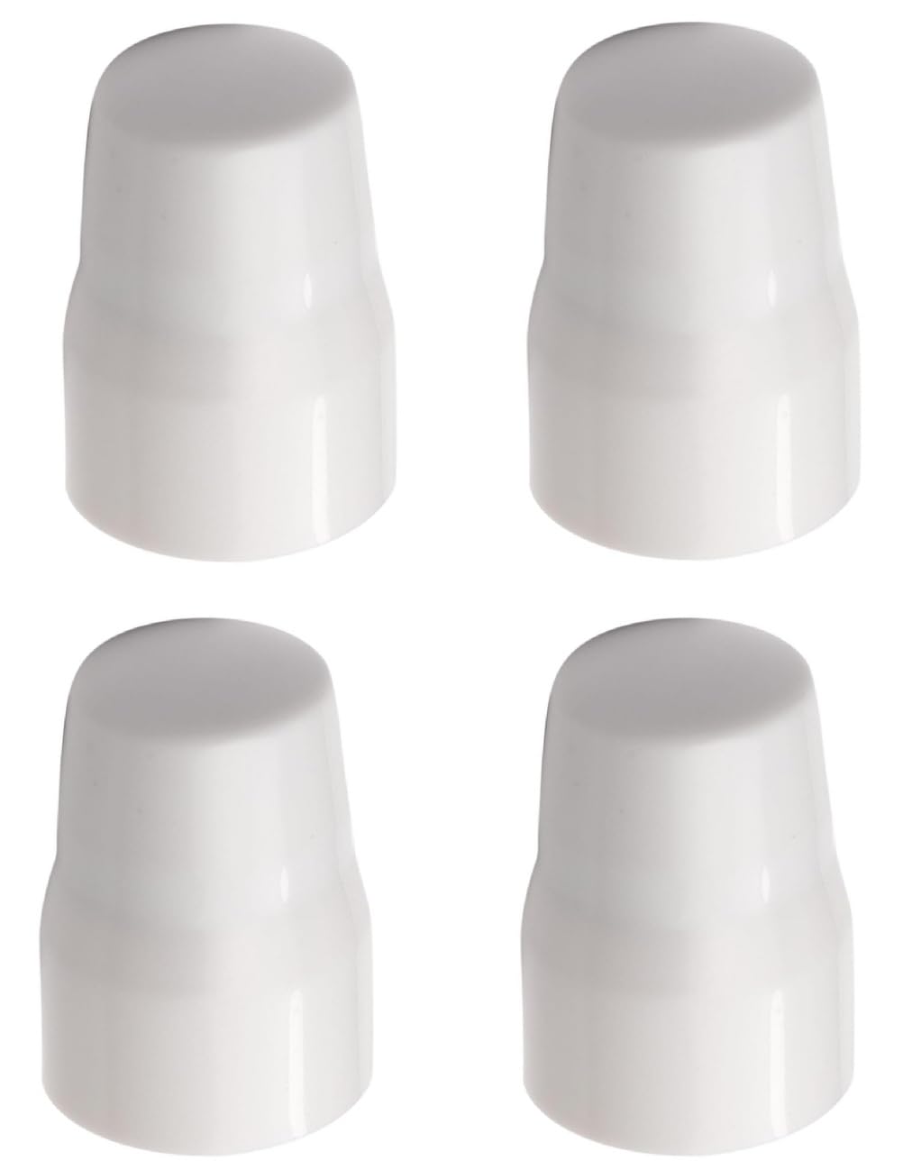 Merriway BH01946 (4 Pcs) Universal Push-Fit White Plastic Radiator Cap - Pack of 4 Pieces