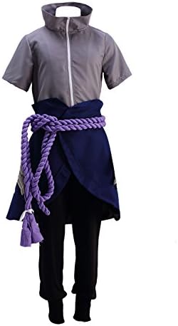 De-Cos Cosplay Costume Hidden Leaf Ninja/Shinobi Uchiha Sasuke Outfit Set V6