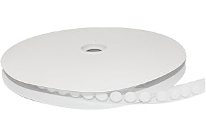 FindTape Loop Side Self Adhesive Dots 1440 Pcs – 1/2 in Sticky Back Dots, Loop Side Only, Self Adhesive Backing Great for Arts and Crafts, Classrooms, and Home Office Use (White)