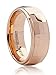 Just Lsy 8mm Tungsten Carbide Rings for Men & Women Wedding Engagement Band 18K Rose Gold Comfort Fit