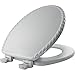 Mayfair 23EC 000 Rope Sculptured Molded Wood Toilet Seat with Lift-Off Hinges, Round, White