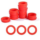 Litorange 30 PCS Outdoor Garden Hose Washer Gasket Combo Pack Red. Made from Soft Silicone (Not Rubber, Better Sealing Than Rubber),Used for Faucets 3/4' Fittings Washing Machine Hot Water.