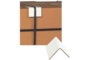 AWE PACKAGE AwePackage Cardboard Edge Strapping Protectors 100 Pack - V board Edge Corner Guard, White 0.120 Thickness (2 x 2 x 6)