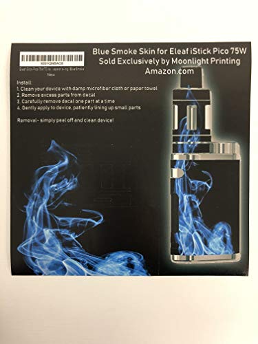Decal Sticker Skin WRAP - Eleaf iStick Pico 75W TC - Blue Smoke