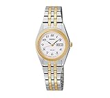 Seiko Women's Two-Tone White Dial Dress Calendar Watch