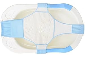 Topwon Baby Bath Seat Non-Slip Newborn Baby Bathtub Seat, Adjustable Versatile, Keep Baby Safe, Blue (A)