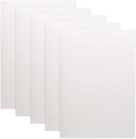 Amazon Mita 抗菌 Siaa認定 Siaa認定 クリアファイル ホワイト 日本製 5枚 クリアホルダー 文房具 オフィス用品