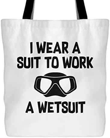 I Wear A Wet Suit - Swimming Tote Bag, 18 inches x 18 inches