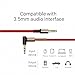 Coiled Stereo Audio Cable 3.5mm Male to Male Stereo (5ft/1.5m) DFrhythm Universal Aux Cord Auxiliary/Aux Cable for Car Smartphone Tablets Headset PC Laptop Speaker MP3 Players(Red)