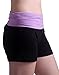 HDE Women's Yoga Workout Shorts Exercise Mini Hot Shorts, Black and Lavender, X-Large