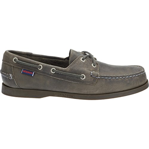 Sebago Docksides Slip On Shoes UK 10 Grey Leather