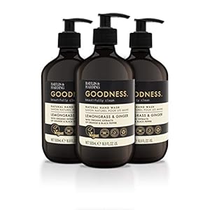Baylis & Harding Goodness Lemongrass & Ginger Hand Wash, 500 ml, (Pack of 3) - Vegan Friendly