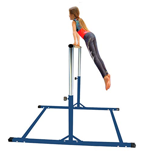 X-Factor 5 Ft Athletic Horizontal Bar Teens Adjustable Gymnastics Children's Training Kip Bars Blue