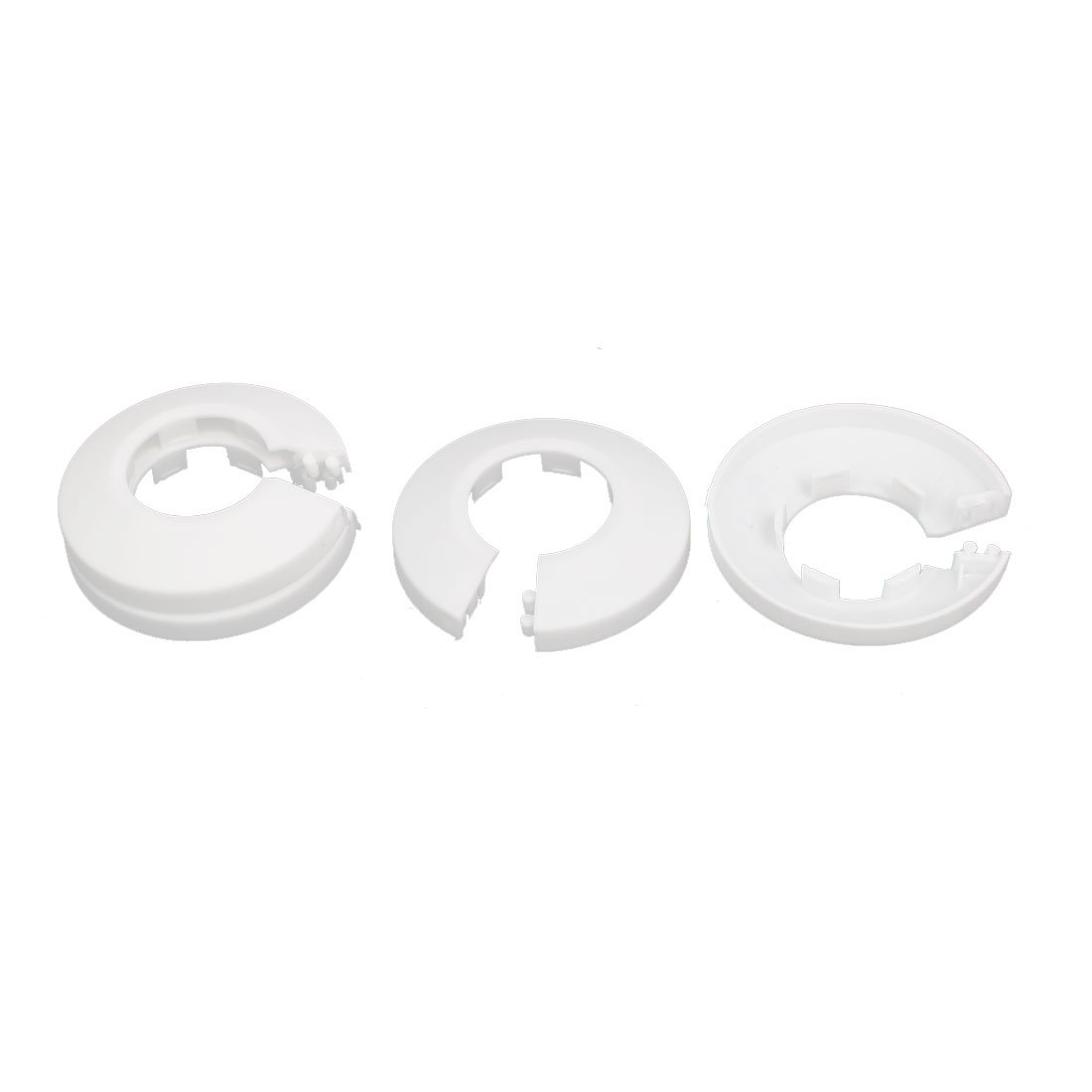 sourcing map 25mm Plastic Wall Flange Radiator Water Pipe Cover White 4pcs