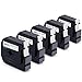 MarkDomain Compatible Label Tape Replacement for Brother M231 M-231 MK231 M-K231 Black on White 12mm(0.47