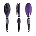 Hair Brush SUPRENT Professional Paddle brush & Detangling Brush Velvet Touch Paddle Hair Brush with Ball Tipped Bristles for Dry and Wet Hair, Cushion Base, Non-slip Cushioned Handle, Purple