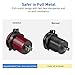 12V USB Outlet, ADSDIA 12V/24V 36W Aluminum Quick Charge 3.0 USB Car Charger Waterproof Dual Fast Charger Socket Power Adapter Outlet with LED Display for Car Boat Motorcycle RV Golf Cart DIY Kit