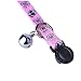 PUPTECK Breakaway Cat Collar with Bell Charm, 2 Packs Adjustable Kitty Collars Pink & Black Skull Pattern, 7.8-11.8 in