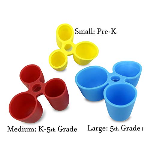 The Pencil Grip Writing CLAW for Pencils and Utensils, Medium Size, 6 Count Blue/Red (TPG-21206) (DESY-01-053)