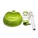 OWIKAR Automatic Pet Water Fountain Dog Cat Bowl Bottle Drinking Water Dispenser Food Feeder 500ML Plastic Lift for Small Medium Pets Dog Cat Adjustable Height Detachable (Green)thumb 1