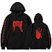 DAIKEN Xxxtentacion Hoodie for Men Women Cool Graphic Hooded Sweatshirt Top (Black Style1, Large)