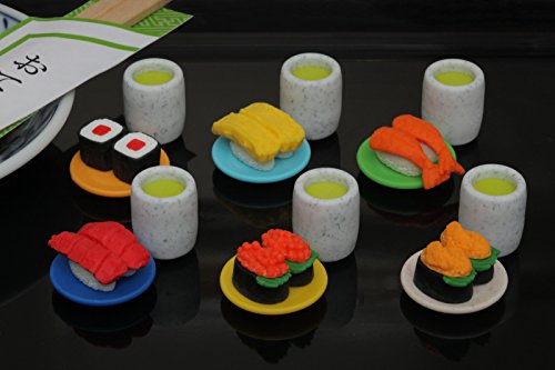 Iwako Fun Funny Eraser Conveyor belt Sushi Eraser 2 Erasers Set (Choose one) (Ikura (Salmon roe))